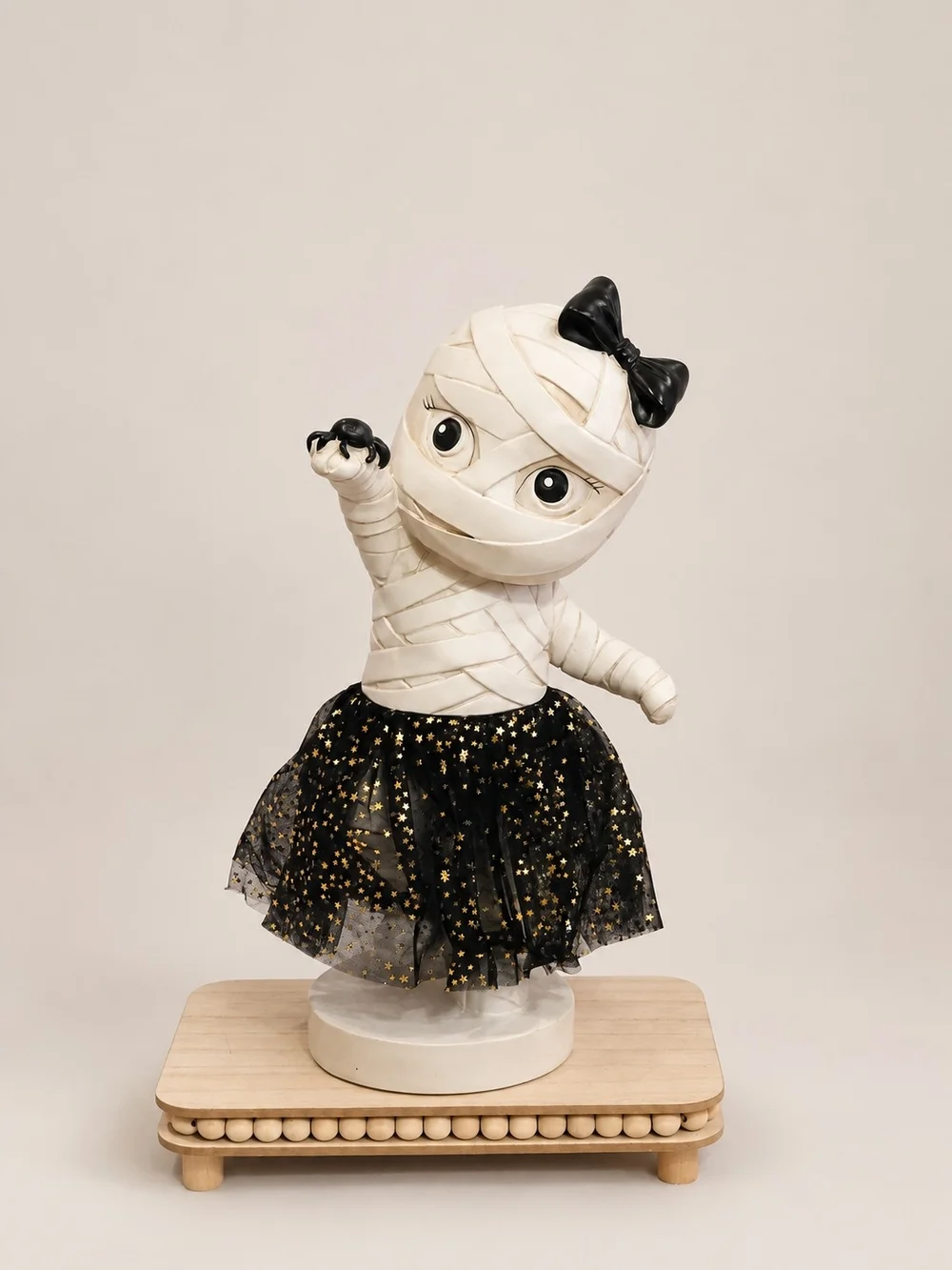 Coquette Mummy Girl Figurine with Star Tulle Skirt